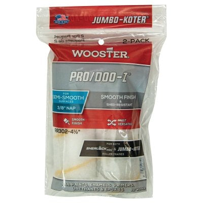 Wooster 0RR3020044 Pro/Doo-Z Jumbo-Koter Mini Roller Covers 2 Pack 4-1/2 in