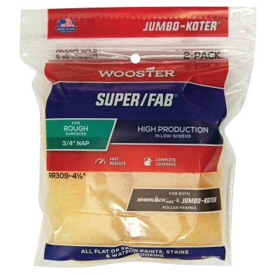 Wooster 0RR3090044 Super/Fab Jumbo-Koter Mini Roller Covers 2 Pack 4-1/2 in