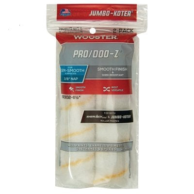 Wooster 0RR3020064 Pro/Doo-Z Jumbo-Koter Mini Roller Covers, 6-1/2 in, 3/8 in Nap Length