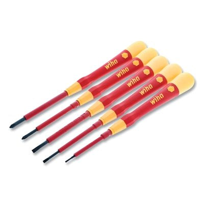 Wiha Tools 32085 PicoFinish Precision Screwdriver Set 5 Piece Phillips/ Slotted tip