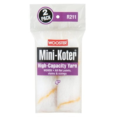 Wooster 00R2110040 High-Capacity Yarn Mini-Koter Mini Roller Covers 4 in 2 Pack