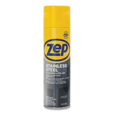 Zep Inc. ZUSSTL14 Stainless Steel Cleaner 14 oz Aerosol Can Citrus