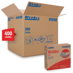 WypAll 41048 X80 Pop Up Wipes in White (Box of 80)