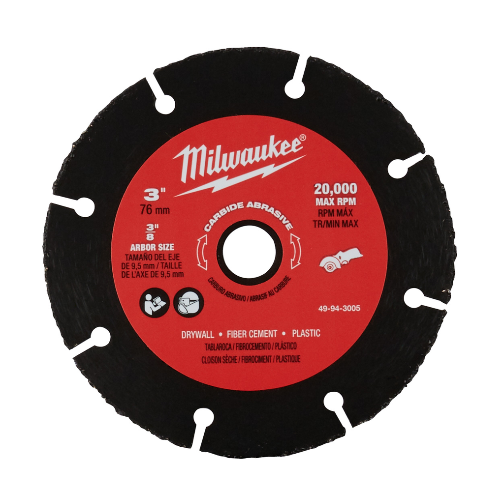 Milwaukee 49-94-3005 3 Inch Carbide Abrasive Blade