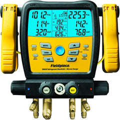 Fieldpiece SM480V 4-Port Wireless Refrigerant Manifold with Micron Gauge