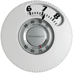 Honeywell T87N1026 The Round Non-Programmable Thermostat 1H/1C