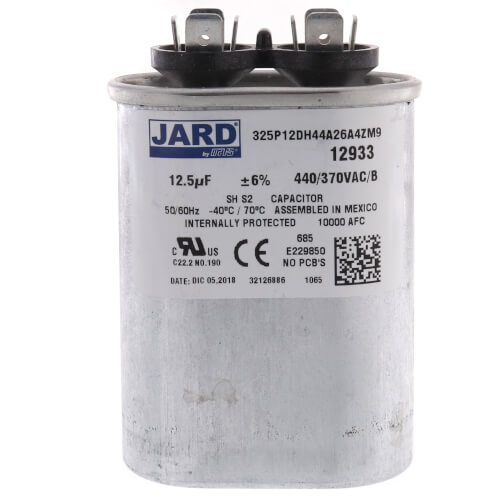 MARS 12933 12.5 MFD Oval Run Capacitor 440V