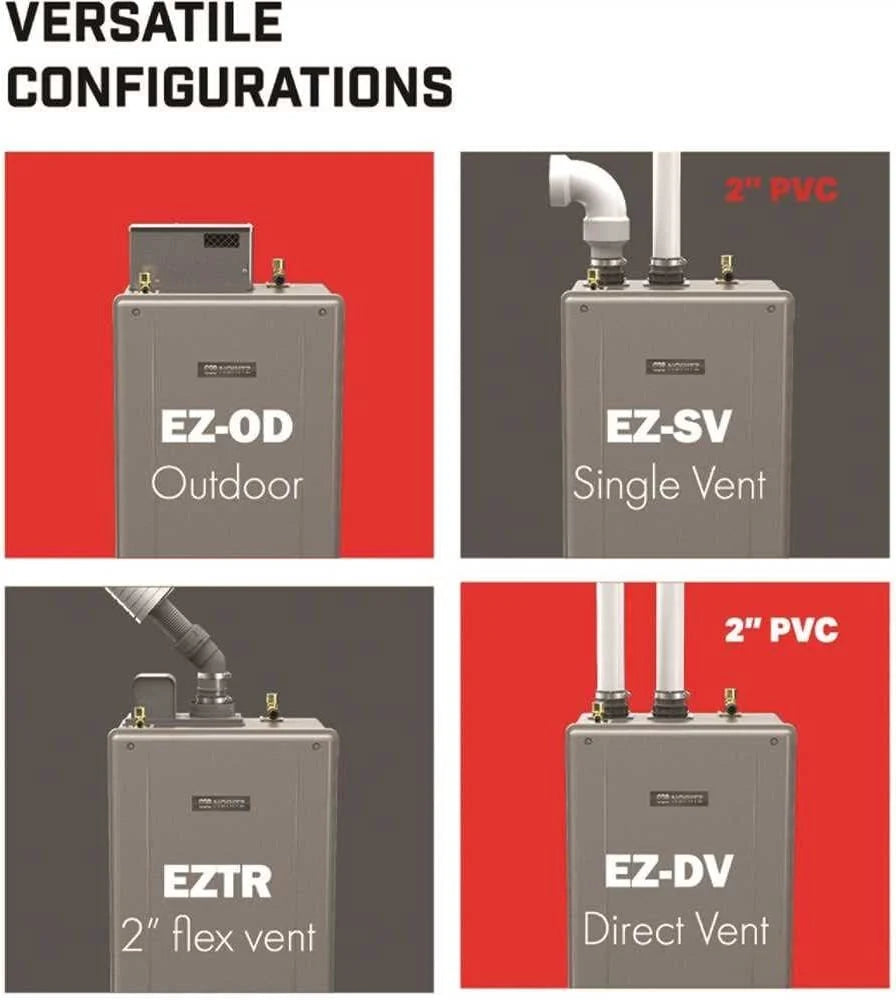 Noritz EZ98DVNG Easy Series, max. 180,000 Btuh, 9.8 Gpm - NG