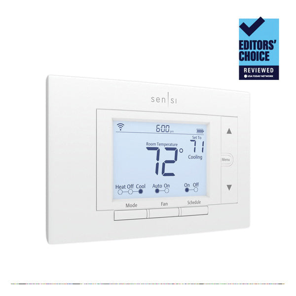 White-Rodgers 1F87U-42WF Touch Smart Thermostat, 45 to 99 deg F Control, RC,RH,C,W/E,W2,Y,Y2,O/B/2,G,L Terminal