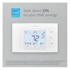 White-Rodgers 1F87U-42WF Touch Smart Thermostat, 45 to 99 deg F Control, RC,RH,C,W/E,W2,Y,Y2,O/B/2,G,L Terminal