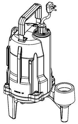 Liberty Pumps PRG101A Grinder Pump 1 HP 115V 10' Cord