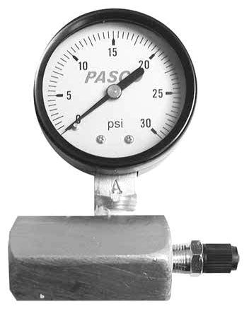 Pasco Specialty 1421 3/4 FPT, 0 to 100 PSI, 2 Dial, Air Test Gauge Assembly