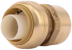 Sharkbite U094LF 1 x 1 Push-Fit x FPT 200 PSI Lead-Free Natural DZR Brass Straight Connector