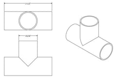 Jones Stephens C75148 3/4 x 3/4 x 3/4, C x C x C, Wrot Copper, Tee