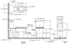 Toto C244EF#12 Entrada Elongated Toilet Bowl 1.28 GPF (12 Rough-In)