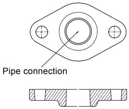 Grundfos 519601 3/4 NPT Cast Iron Flange Set with (2) Flange/(2) Gasket/(4) Nut and Bolt