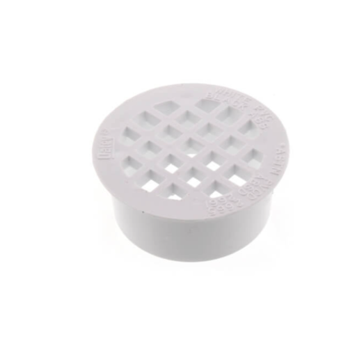 Sioux Chief 845-2PPK 2 PVC Inside Pipe Drain with 2-3/8 Round White PVC Strainer