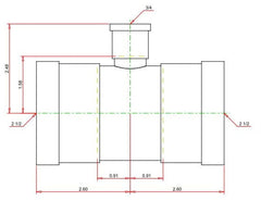 Viega 22298 ProPress XL-C 200 PSI (2-1/2 x 2-1/2 x 3/4) Replacement MPN