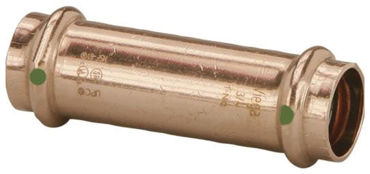 Viega 79005 1/2 x 1/2 ProPress x ProPress 200 PSI Copper Extended Coupling without Stop