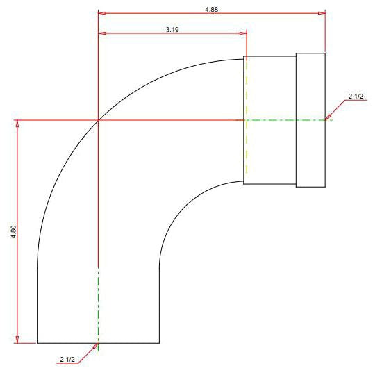 Viega 20638 ProPress XL-C 2-1/2 in. Copper 90 Street Elbow