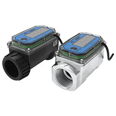 Flomec FLO-02N12LM 02 Series Flow Meter Nylon Digital Pulse 1 Inch BSPT Inner Liters Display