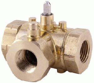 Schneider Electric VBB3N11 Ball Valve 3-Way Brass Trim 0.6 Cv