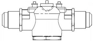 Schneider Electric VM2253 Valve Body 2-Way 1/2 in Erie PopTop