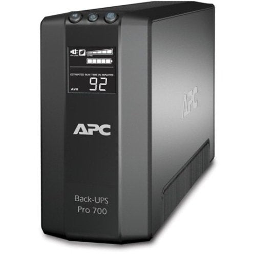 APC BR700G Back-UPS Pro, 700VA/420W, Tower, 120V, 6x NEMA 5-15R Outlets, AVR, LCD, User Replaceable Battery