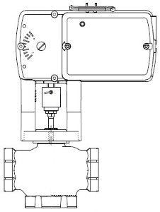 Schneider Electric VA-7313-804-4-02 Globe Valve Assembly (1/2 in, 3-Way Mix)