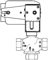 Schneider Electric VF-7313-536-4-09 Valve Actuator Assembly 1-1/4 Inch 3-Way Mixing