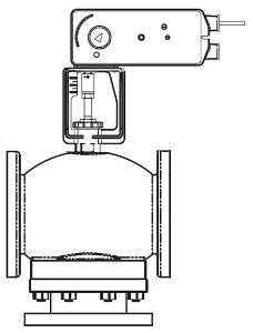 Schneider Electric VF-8303-596-5-14 valve actuator assembly 4 in 3-way mixing/diverting