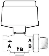 Schneider Electric VK-7221-203-4-01 Globe Valve Assembly 2-Way 1/2 in