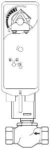 Schneider Electric VS-7213-556-4-09 SmartX Globe Valve Assembly 1-1/4 in 2-way MS41-7153