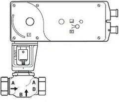 Schneider Electric VS-7213-593-4-11 SmartX Globe Valve Assembly 2 In 2-Way MS51-7203 Spring Return Proportional Actuator