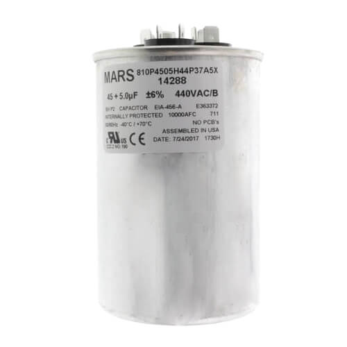 MARS MARS 14288 45/5 MFD Round Run Capacitor 440/370V