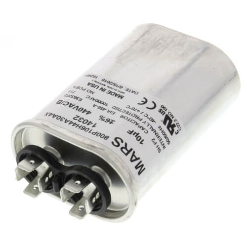 MARS 14032 10 MFD Oval Run Capacitor (440/370V)