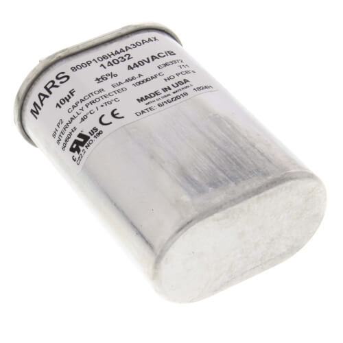 MARS 14032 10 MFD Oval Run Capacitor (440/370V)