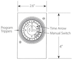 Taco 265-1 24 Hour Analog Timer w/ Dust Cover