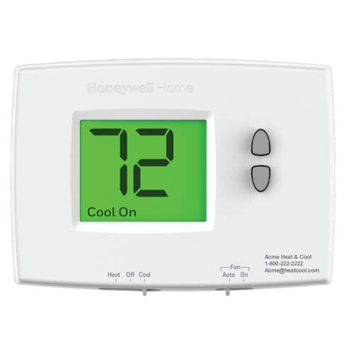 Honeywell TH1110E1000 Pro 1000 1 Heat/1 Cool Non-Programmable Digital Thermostat