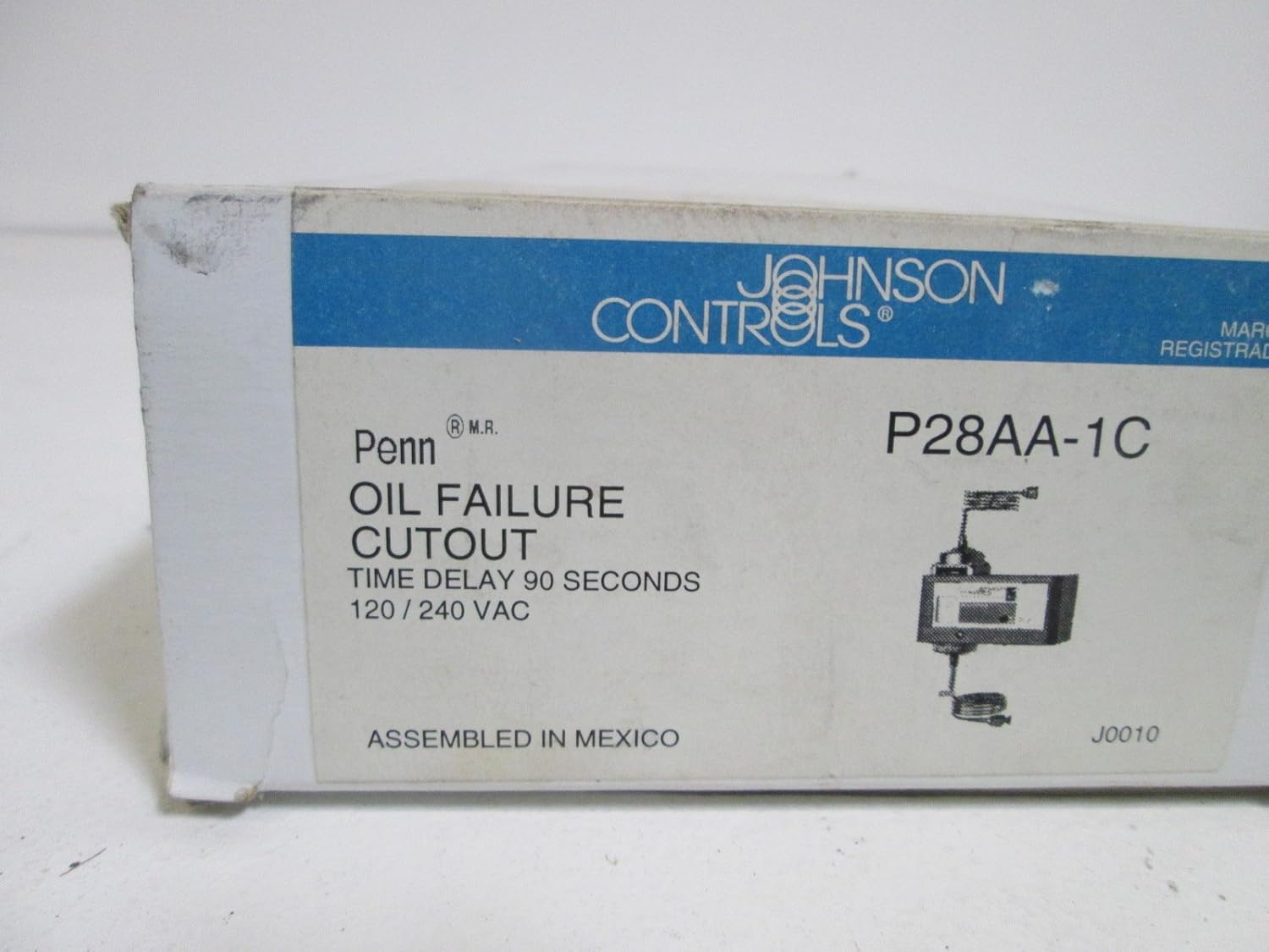 Johnson Controls P28AA-1C Pressure Control Cut-out with Time Delay 90 Sec 8-70 Pounds per Square Inch 120/240 Voltage Alternating Current