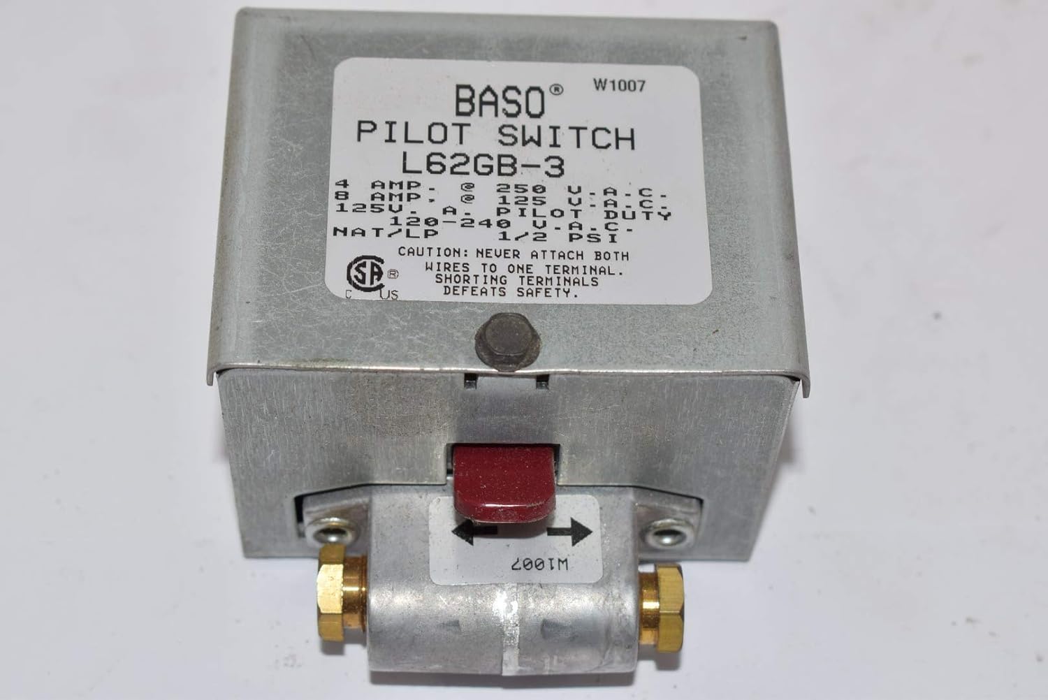 BASO L62GB-3C Safety Pilot Switch Manual Reset (Universal Mounting Plate)