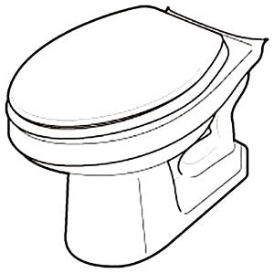 Gerber G0021728 Maxwell Elongated Toilet Bowl ADA 21-728