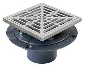 SIOUX CHIEF Sioux Chief 821-200PSQ Shower Pan Drain PVC Ring & Strainer Square 2 Inch