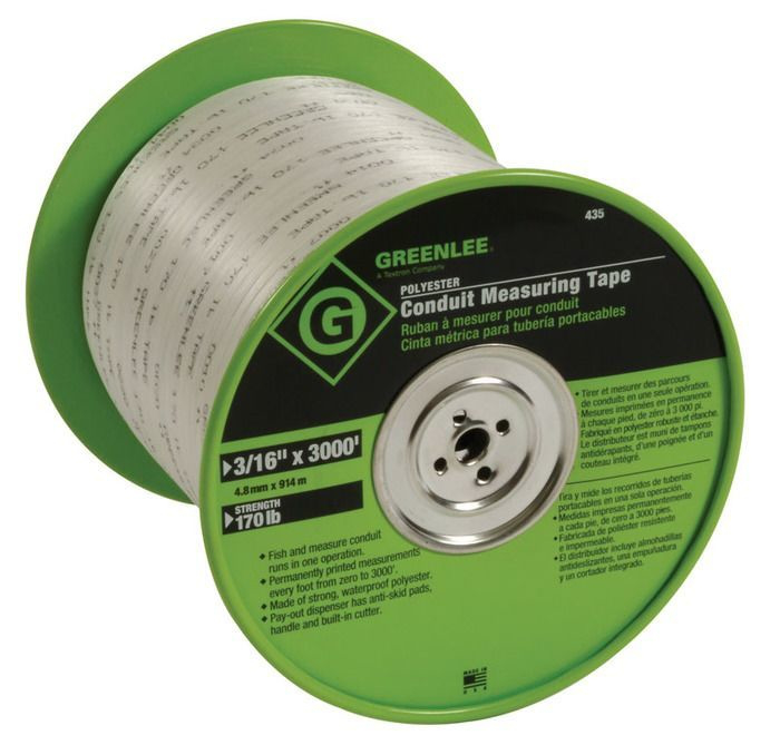 Greenlee 435 Conduit Bender Measuring Tape 3/16 x 3000ft