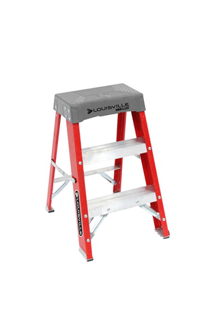 Louisville Ladder FS1502 2ft Fiberglass Step Ladder 300lb Load Capacity