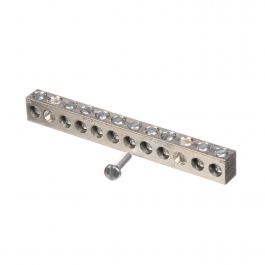 Siemens ECGB10 Ground Bar Kit, 12.9 In L, 10 To 4 AWG Aluminum/Copper Conductor, 10 Terminals, For Use With Legacy Load Center