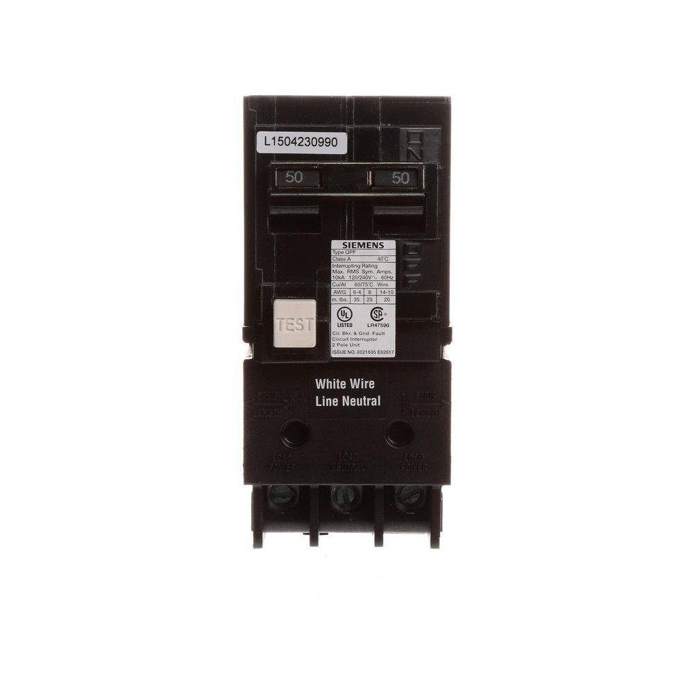 Siemens QF250A BREAKER CKT FLT GND 120/240VAC 50A 10KA