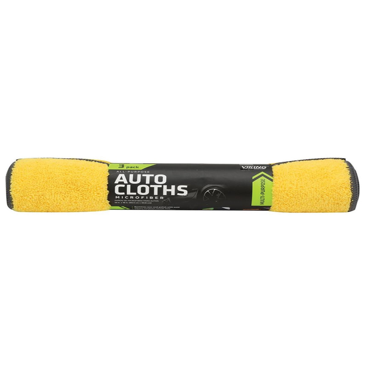 VIKING Viking 982300 Microfiber Auto Cleaning Cloth (16 x 12 in, 3 Pack)