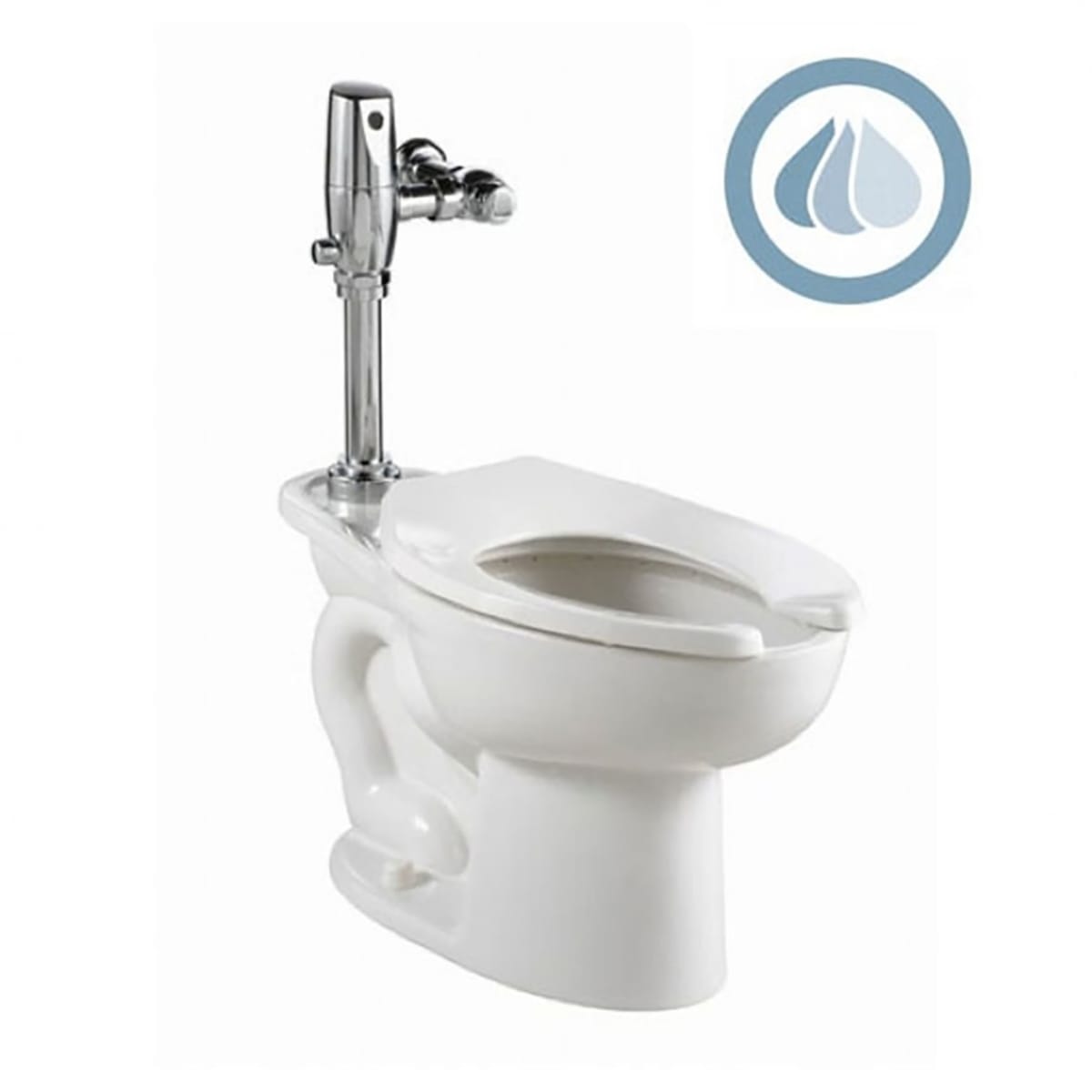 American Standard 3043528.020 Madera Chair Height Toilet System With Touchless Selectronic Piston Flush Valve 1.28 gpf/4.8 Lpf