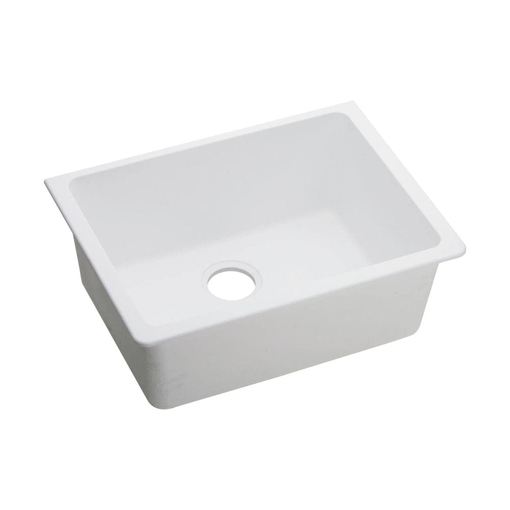 ELKAY ELGU2522WH Elkay Quartz Classic 24-5/8 x 18-1/2 x 9-1/2 Single Bowl Undermount Sink White